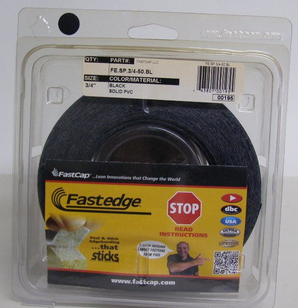 FastCap Black Edge Banding Tape PVC 3/4&quot; x 50 ft Roll
FE.SP.3/4-50.BL