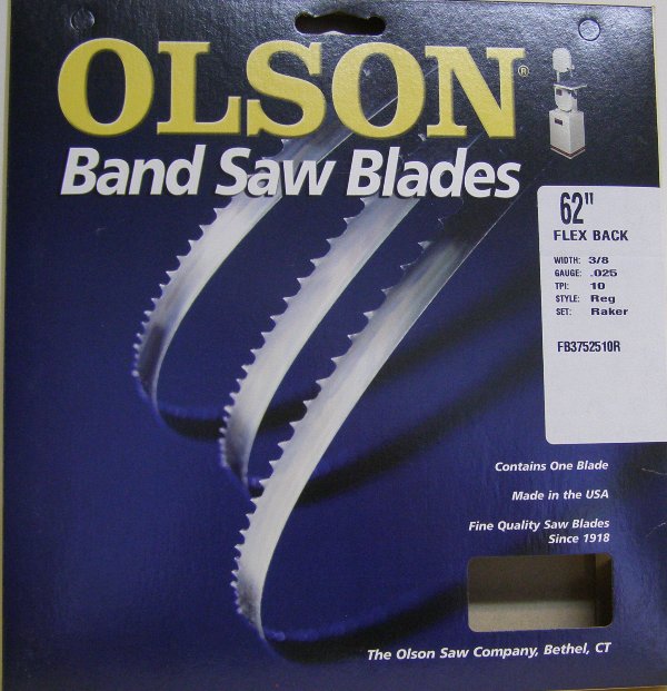 Olson Band Saw Blade FB3752510R 62" x 3/8" x .025" 10TPI REG FB3752510R