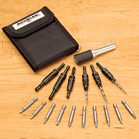 Rockerler 69045A Rockler/Insty-Drive 18 Piece Self-Centering & Countersink Set 69045A